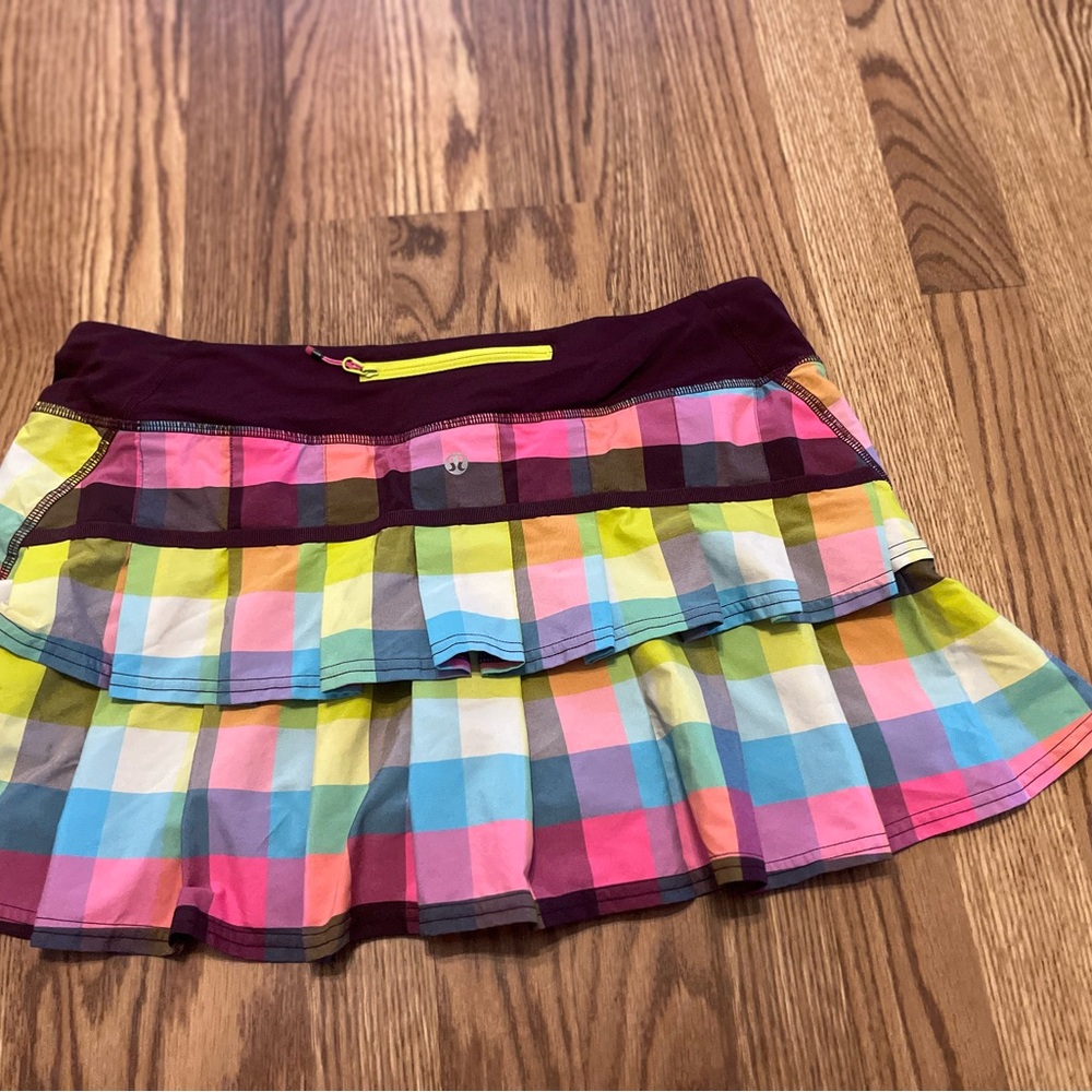 Lululemon Athletica Multicolor Plaid Mini Skirt